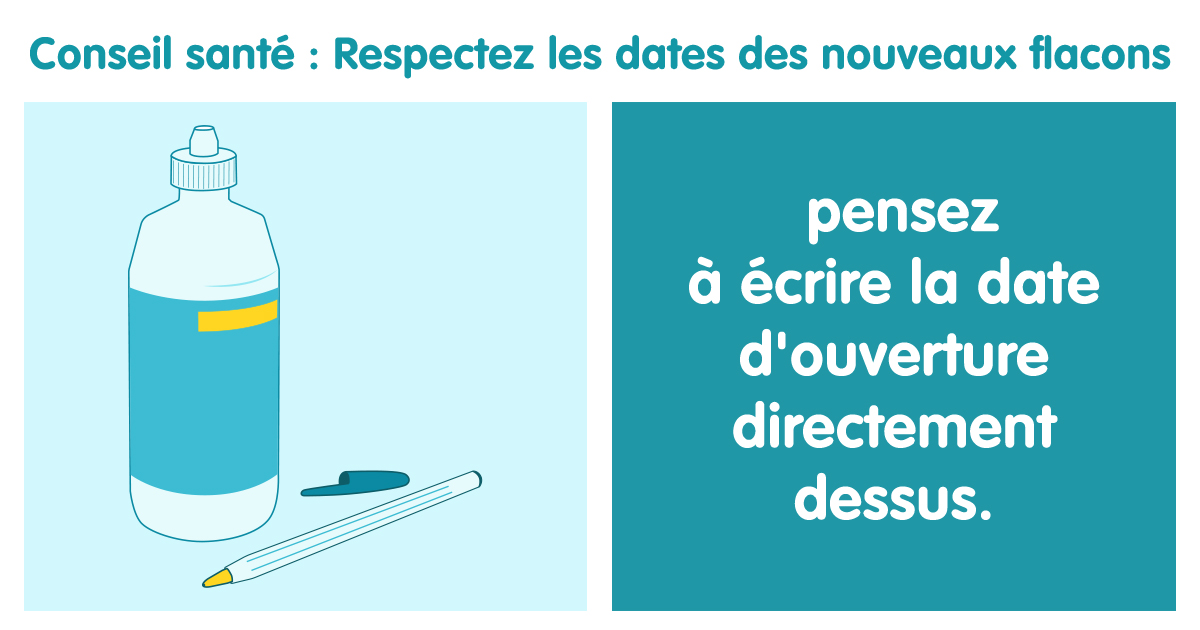 visuel respectez les dates des flacons